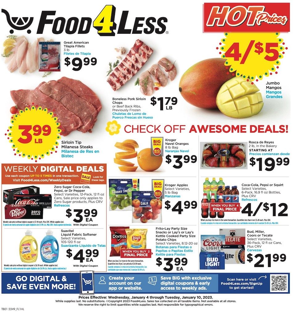 Food 4 Less Weekly Ad Jan 4 - 10, 2023 - WeeklyAds2