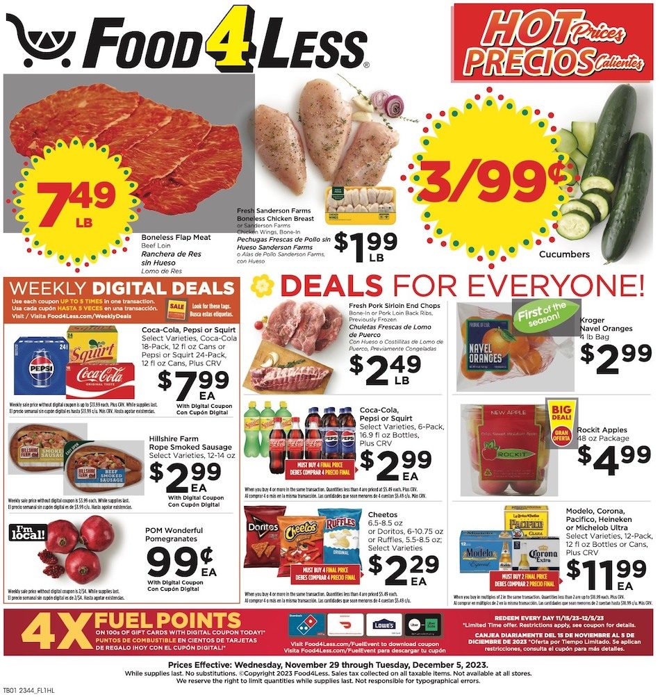 Food 4 Less Weekly Ad Nov 29 - Dec 5, 2023 | WeeklyAds2