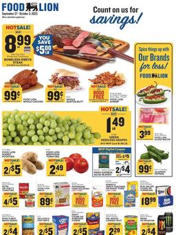 Food Lion Weekly Ad Sep 27 - Oct 3, 2023