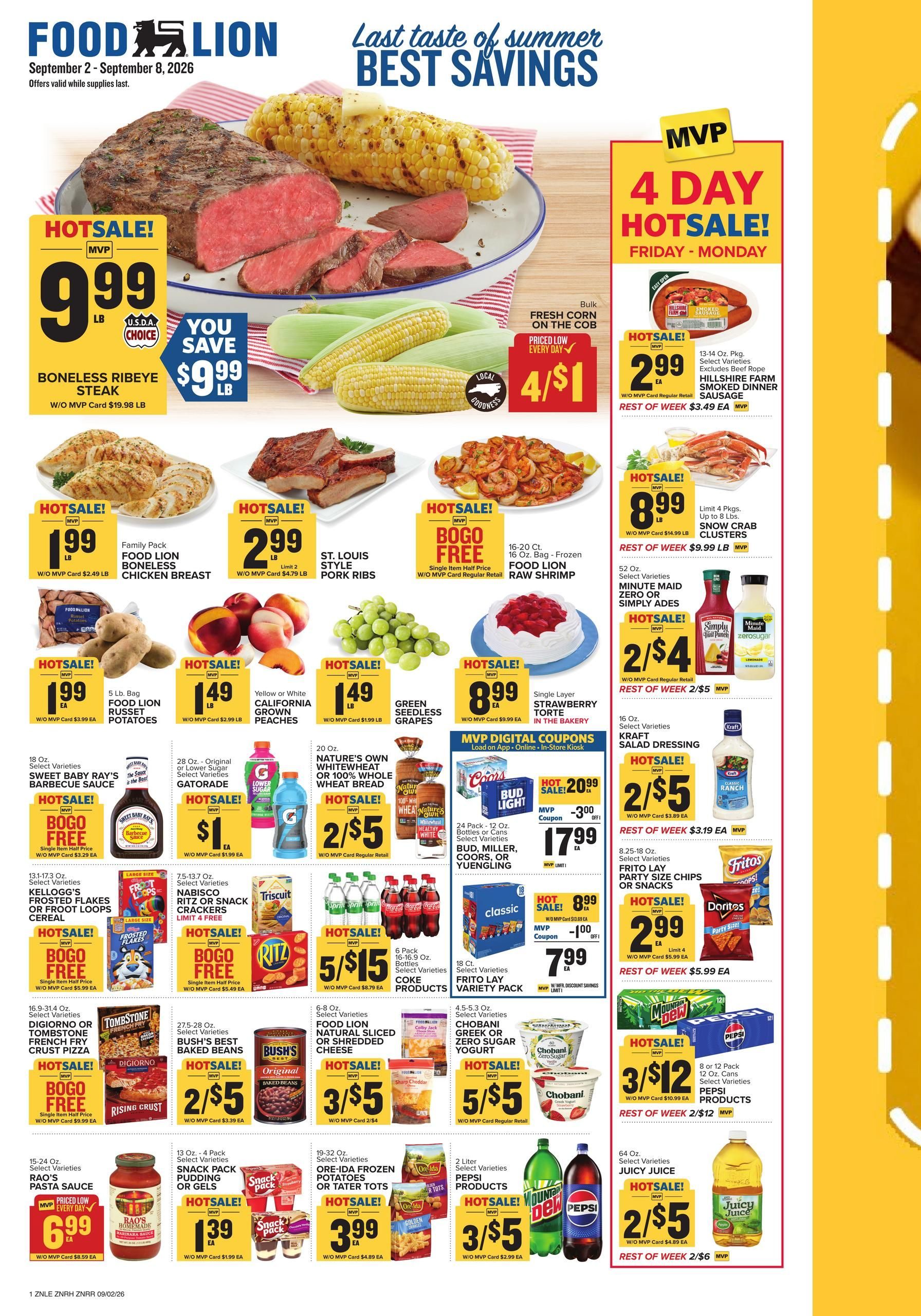 Food Lion Weekly Ad September 2 - 8, 2026 page 1