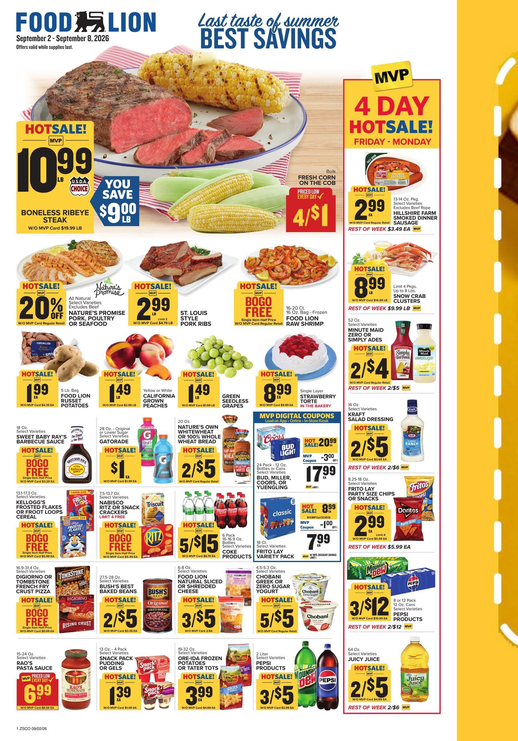 Food Lion Weekly Ad September 2 - 8, 2026 page 1
