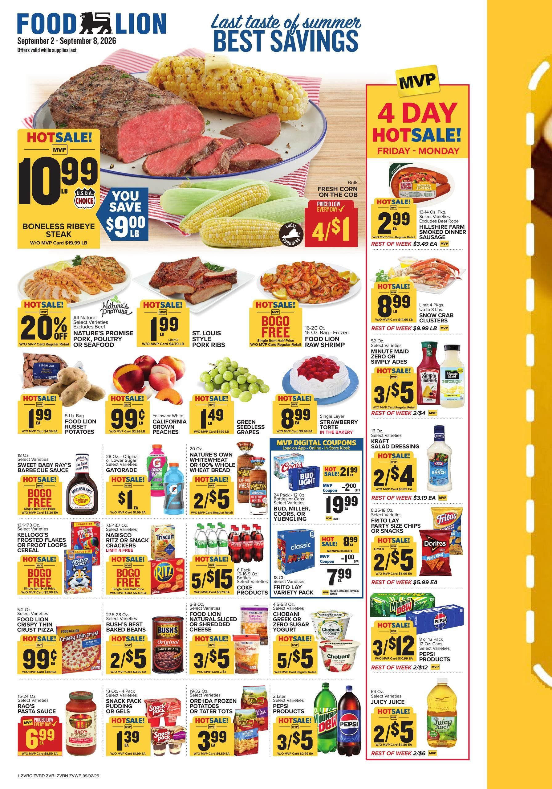 Food Lion Weekly Ad September 2 - 8, 2026 page 1