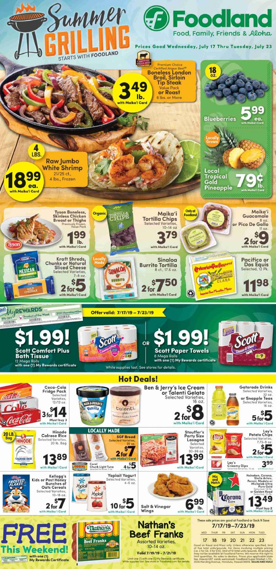 Foodland Weekly Ad Jul 17 23, 2019 WeeklyAds2