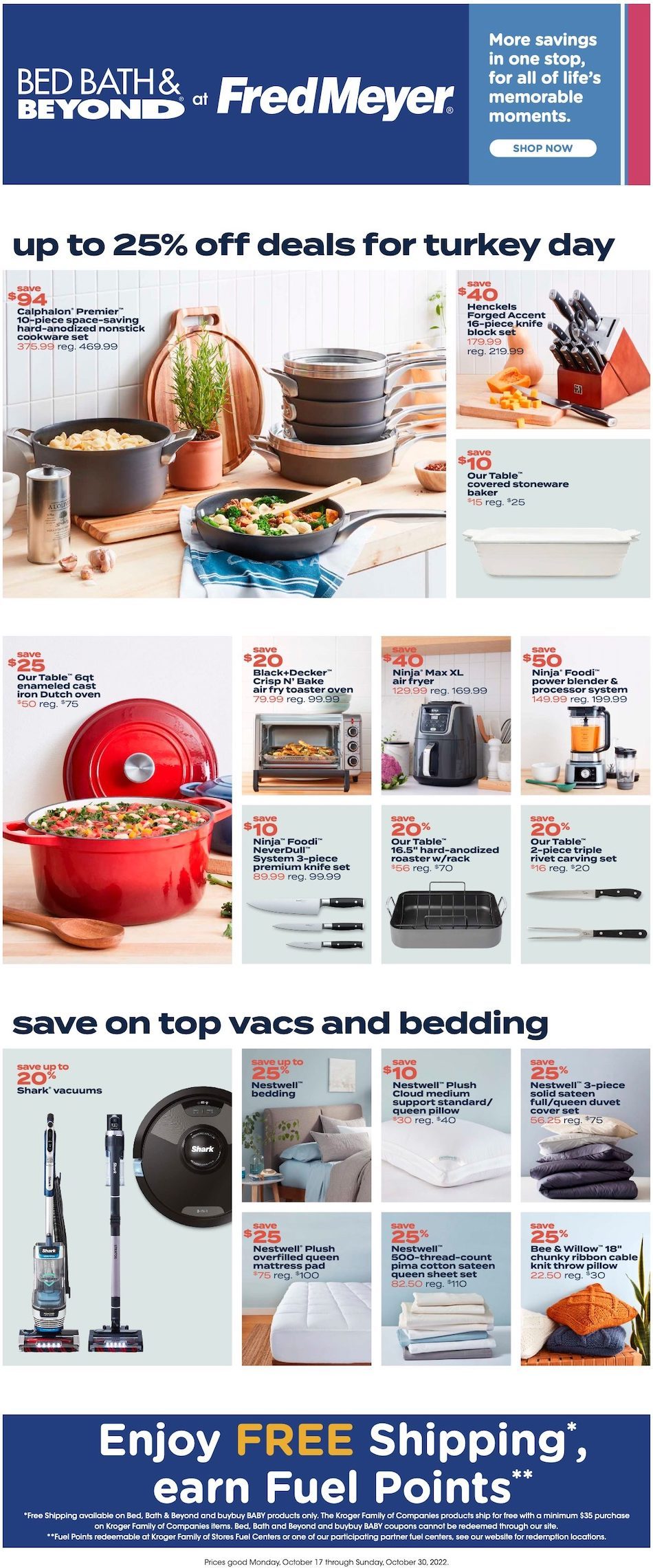 Fred Meyer Ad Bed, Bath & Beyond Oct 17 30, 2022 WeeklyAds2