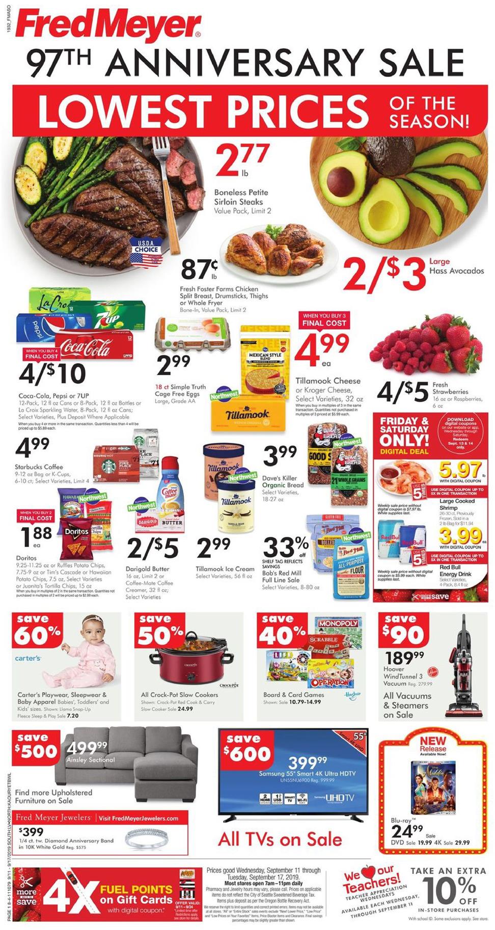 Fred Meyer Ad Sep 11 - 17, 2019 page 1