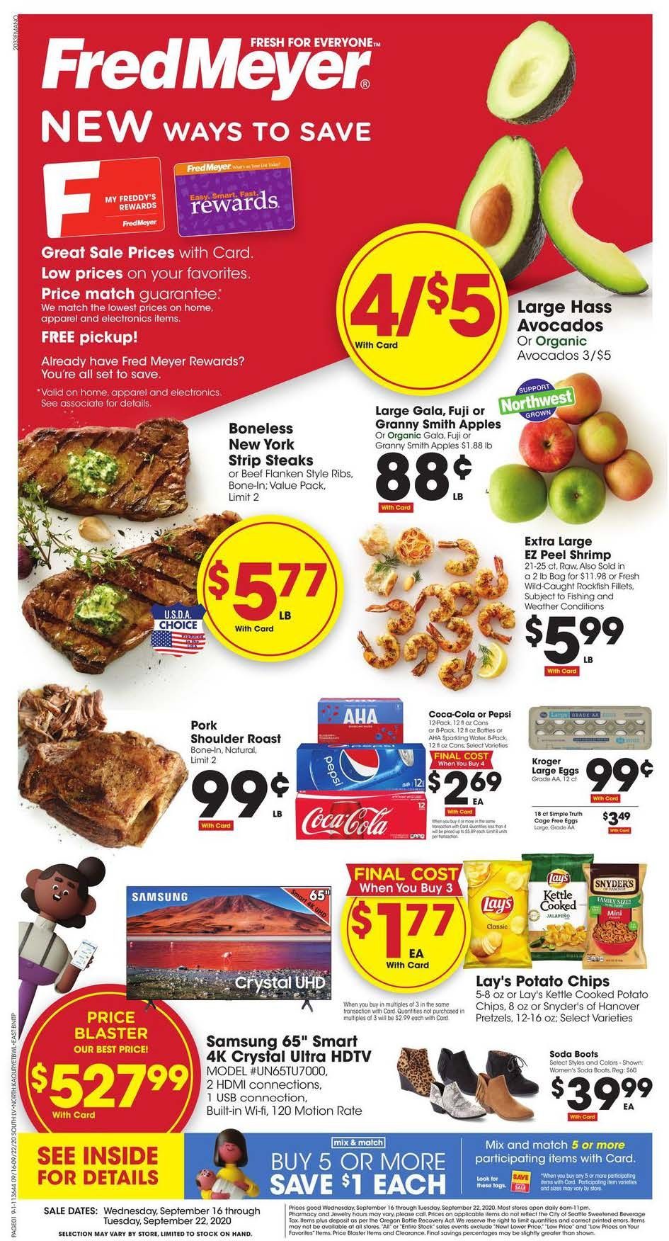 Fred Meyer Ad Sep 16 22, 2020 WeeklyAds2