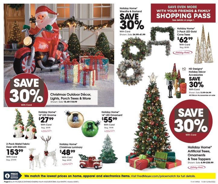 Fred Meyer Holiday Ad Nov 30 Dec 6, 2022 WeeklyAds2