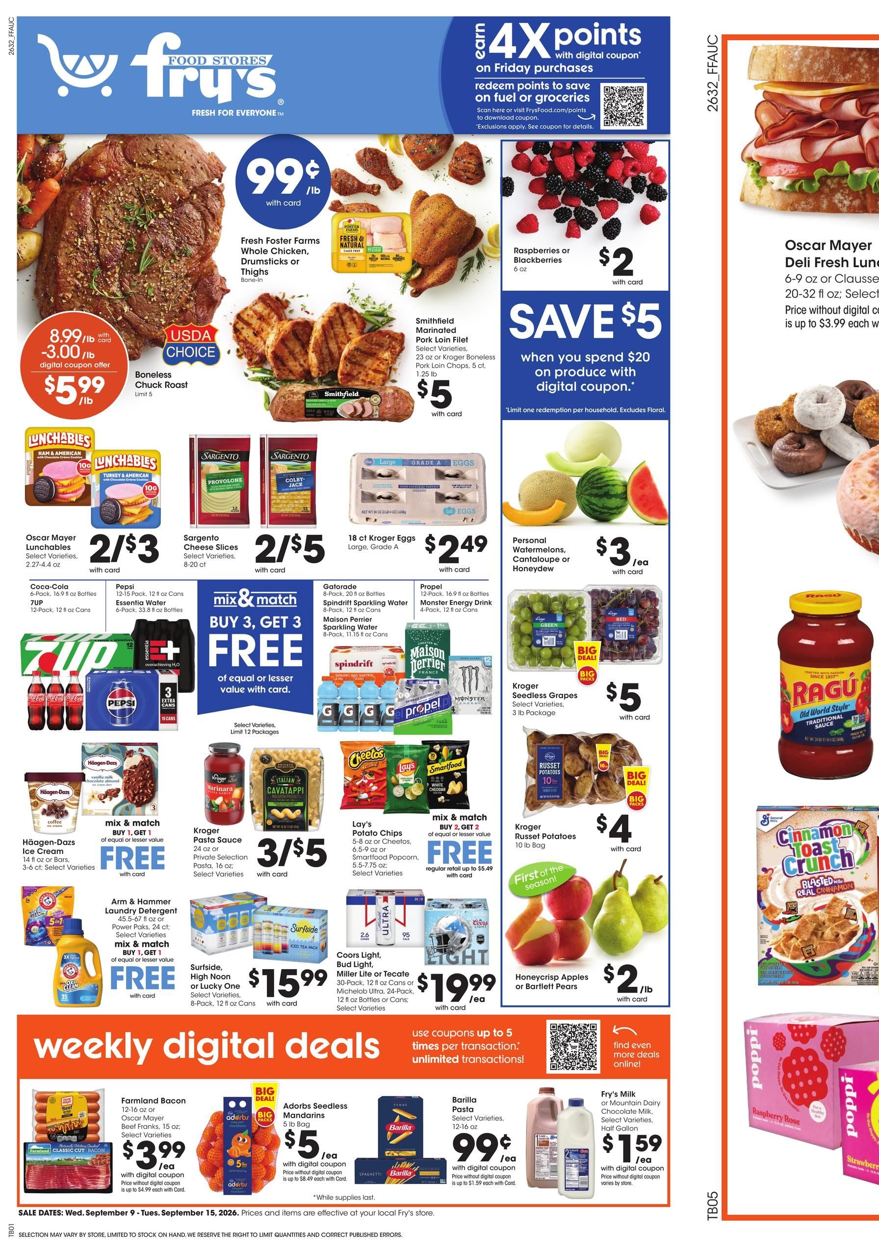 Fry's Food Stores Weekly Ad September 9 - 15, 2026 page 1