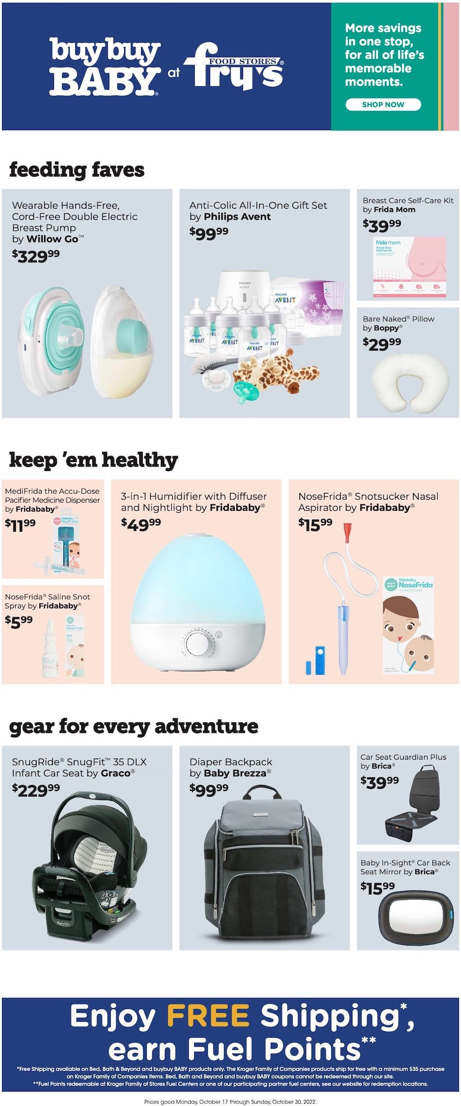 Fry's Bed, Bath & Beyond Ad Oct 17 30, 2022 WeeklyAds2