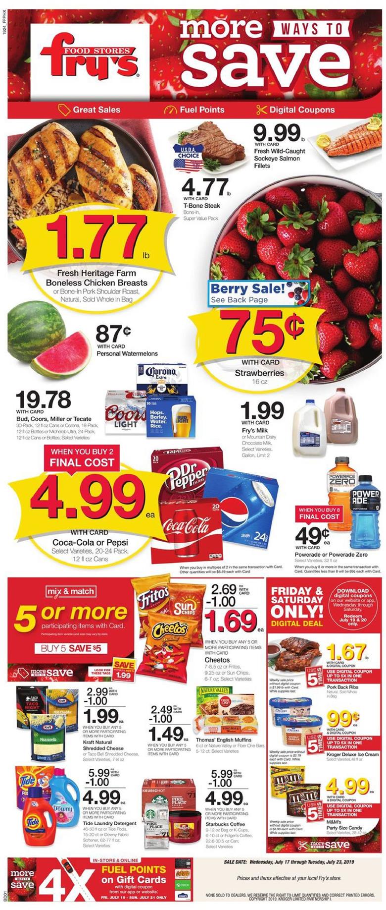 Fry's Weekly Ad Jul 17 23, 2019 WeeklyAds2