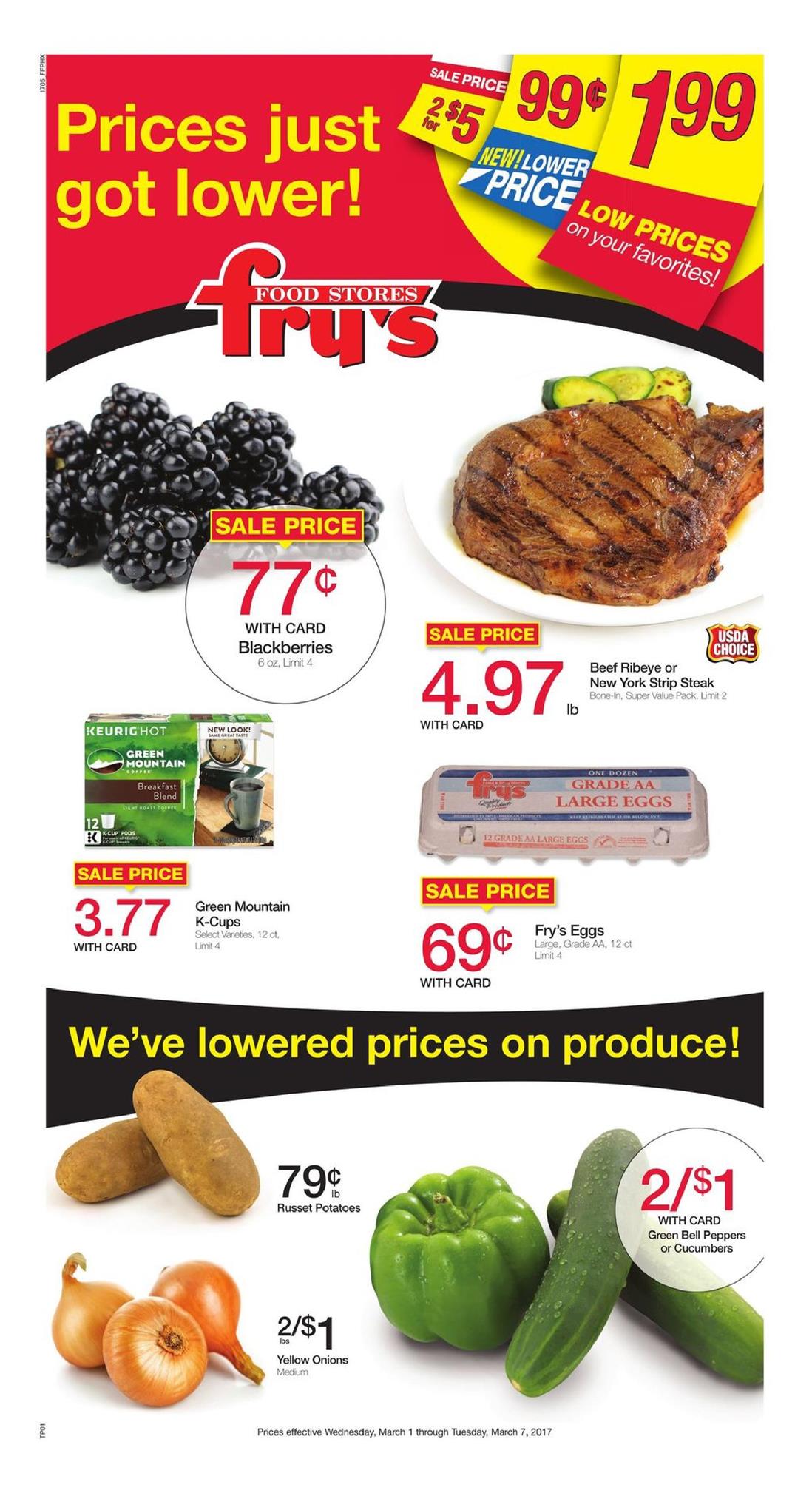 Fry's Weekly Ad March 1 - 7 2017 page 1