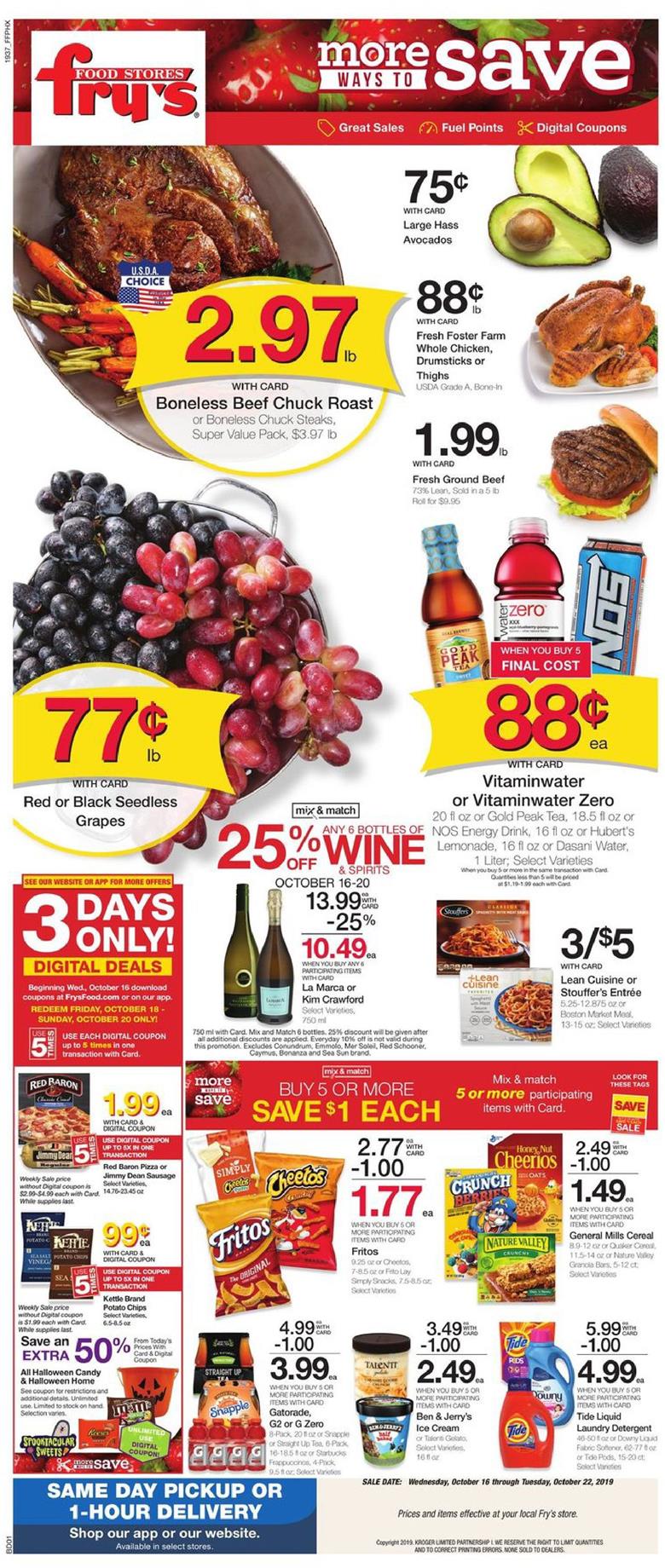 Fry's Weekly Ad Oct 16 22, 2019 WeeklyAds2