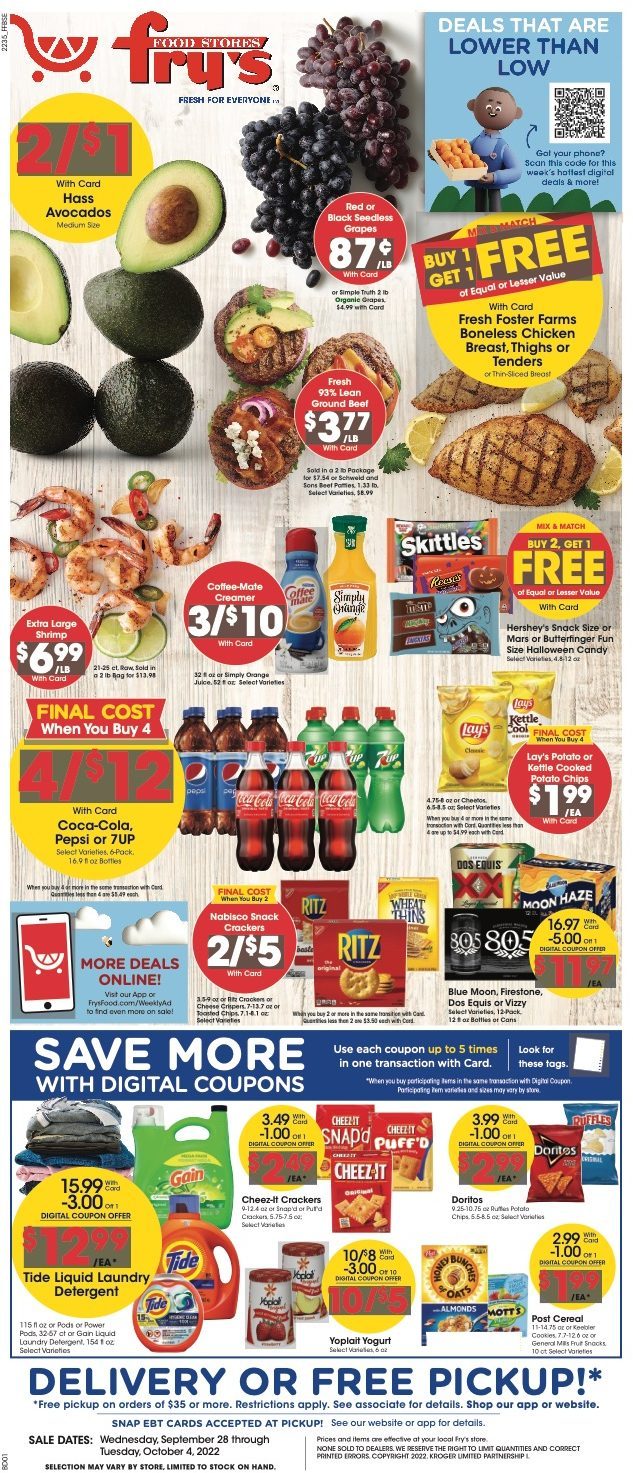 Fry's Weekly Ad Sep 28 - Oct 4, 2022 - WeeklyAds2