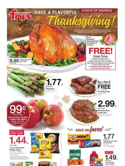 Fry's Weekly Ad November Thanksgiving November 15–23 2017