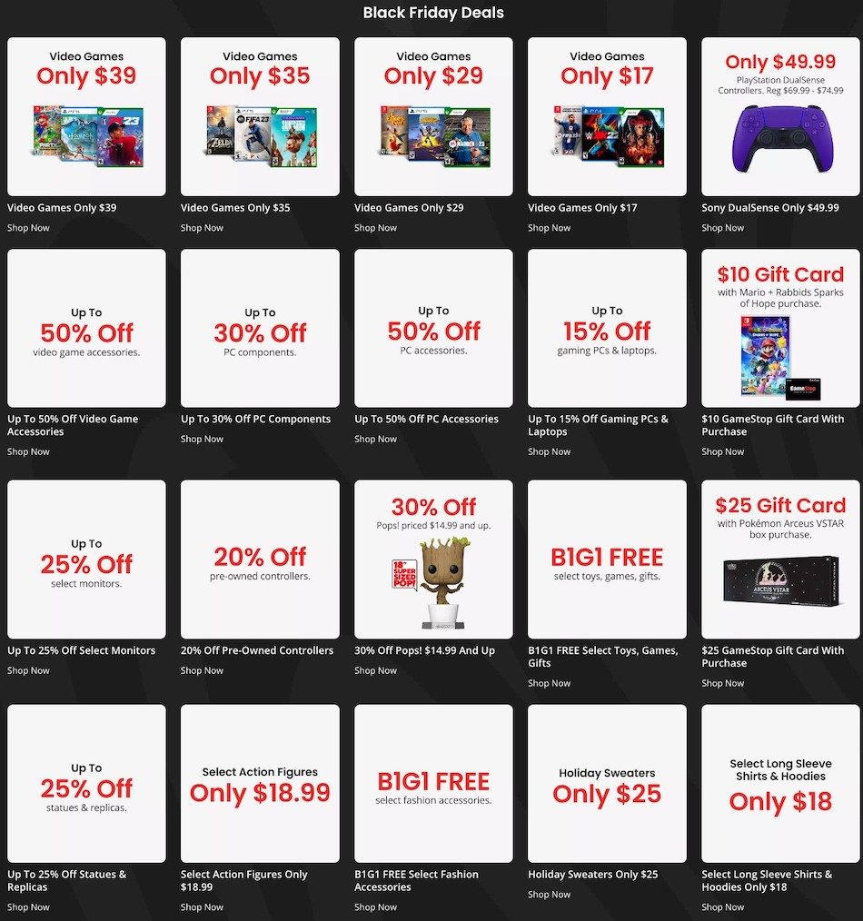 Gamestop Black Friday Ad Nov 27 Dec 3, 2022 WeeklyAds2