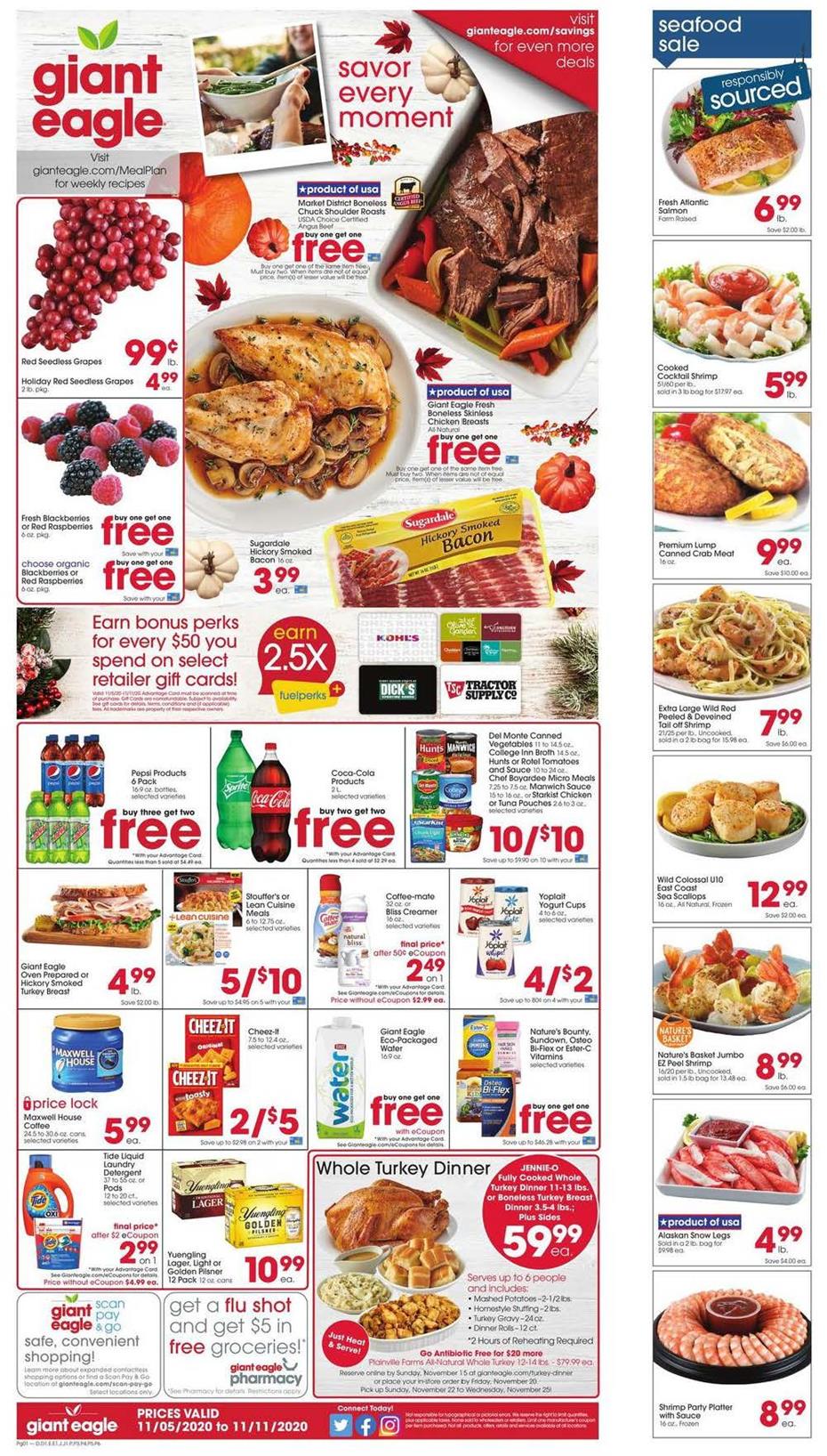 Giant Eagle Ad Nov 5 11, 2020 WeeklyAds2