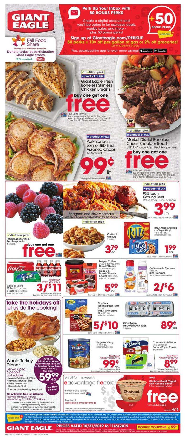 Giant Eagle Ad Oct 31 Nov 6, 2019 WeeklyAds2