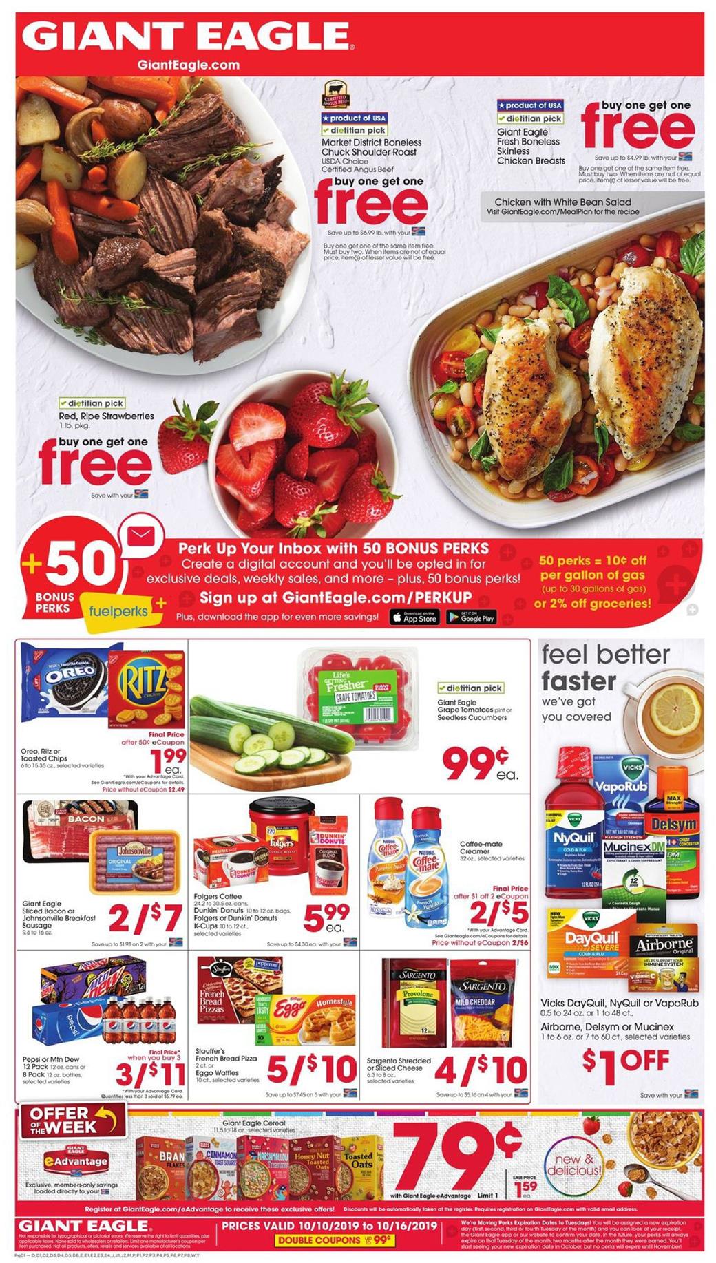 Giant Eagle Ad Oct 9 15, 2019 WeeklyAds2