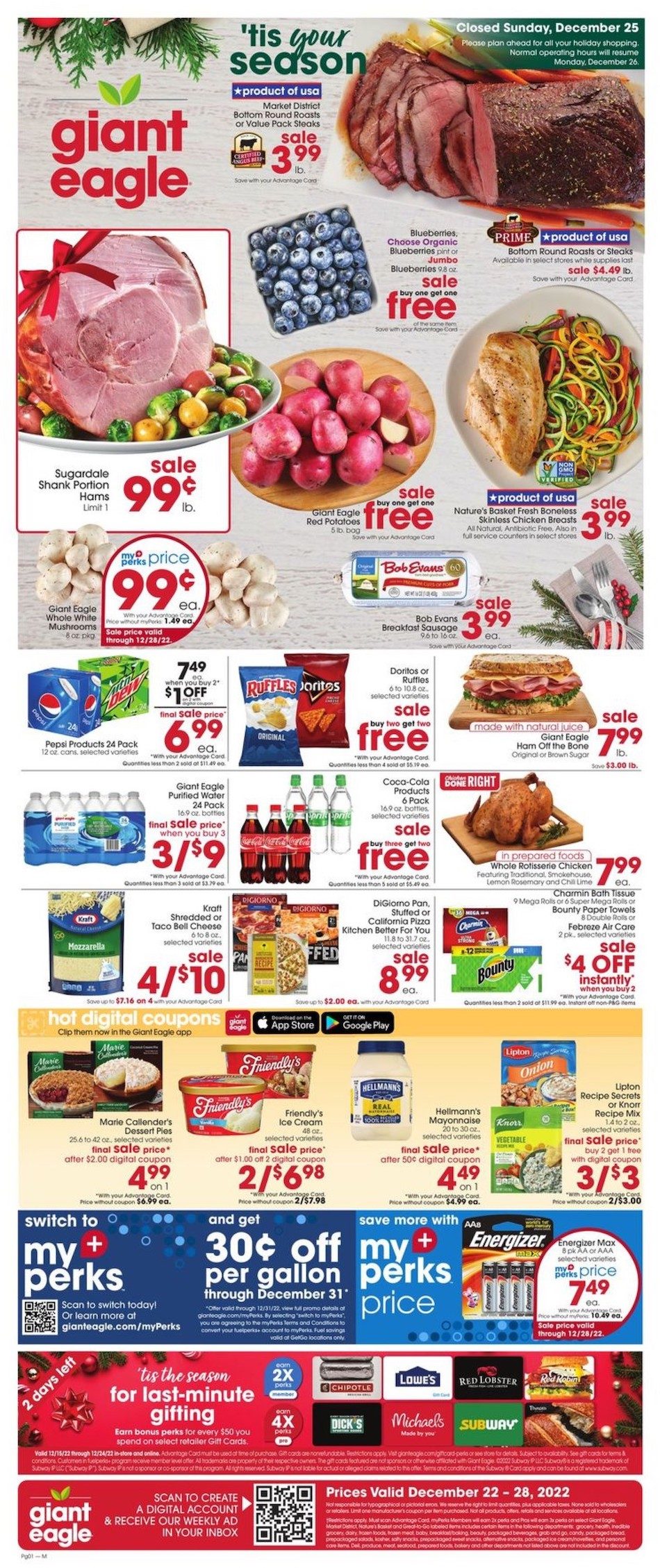 Giant Eagle Weekly Ad Christmas Dec 22 28, 2022 WeeklyAds2