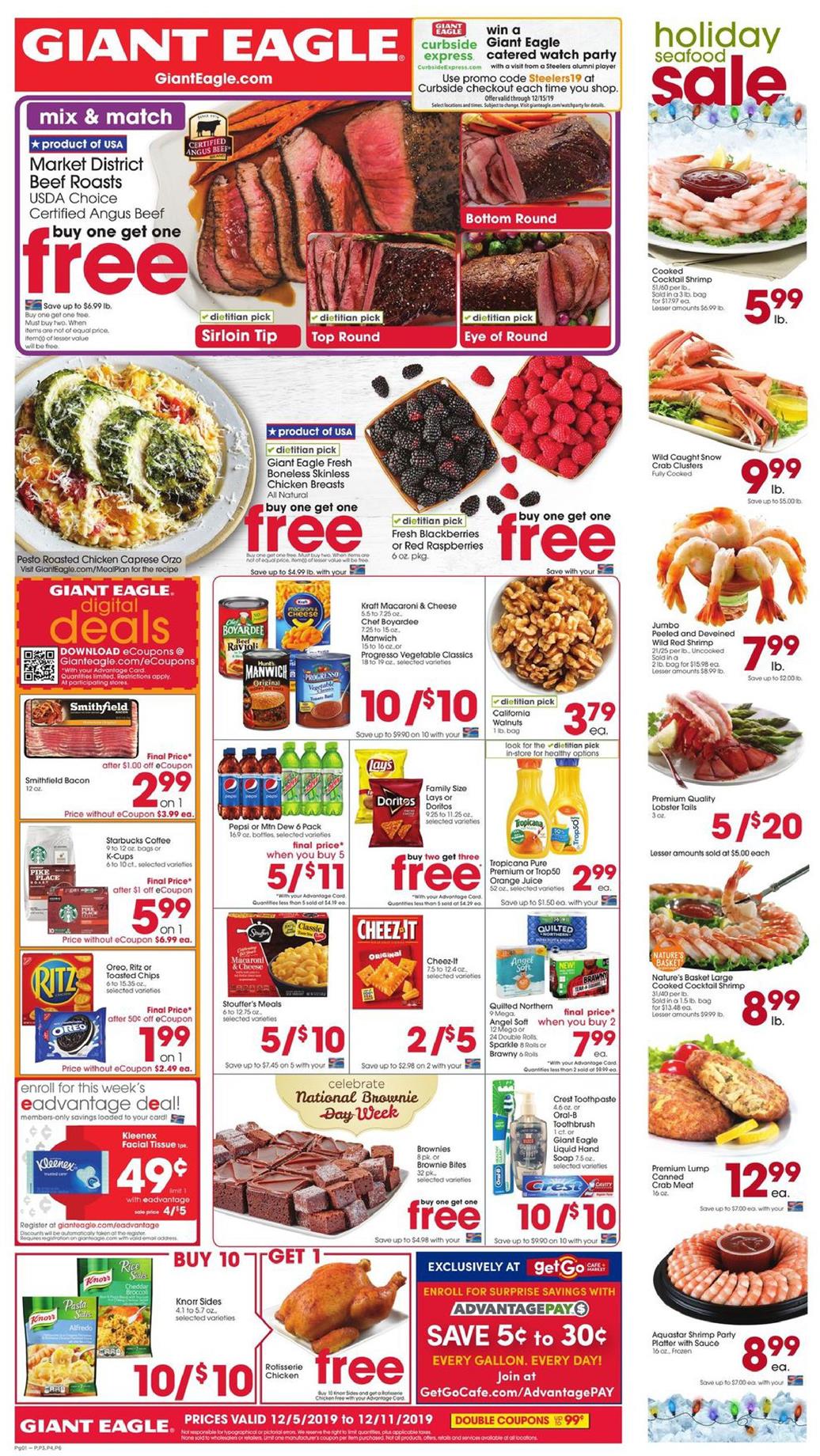 Giant Eagle Ad Dec 5 - 11, 2019 - WeeklyAds2