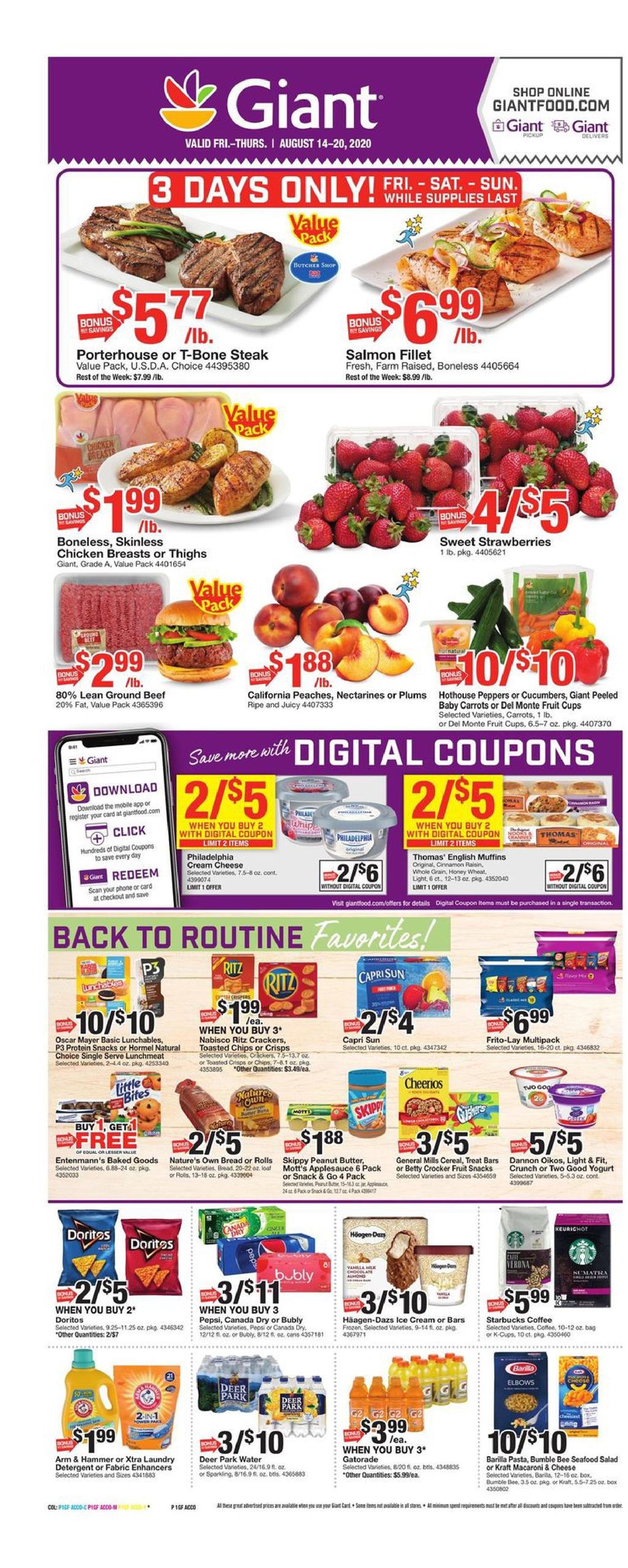 Giant Weekly Ad Aug 14 - 20, 2020 - WeeklyAds2