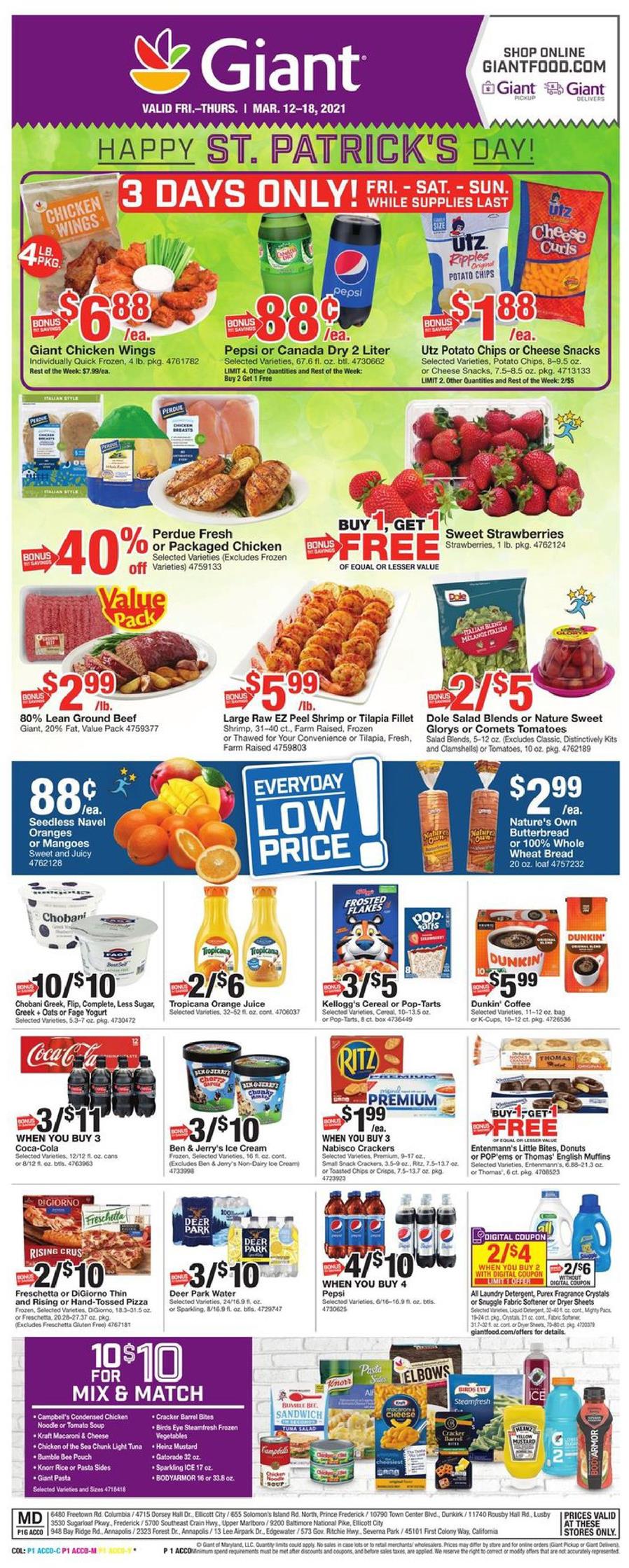 Giant Weekly Ad Mar 12 - 18, 2021 - WeeklyAds2