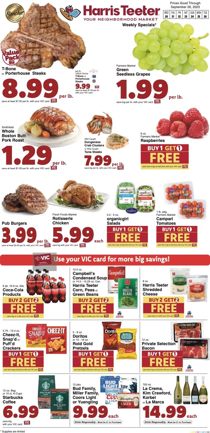 Harris Teeter Weekly Ad Sep 20 - 26, 2023 - WeeklyAds2