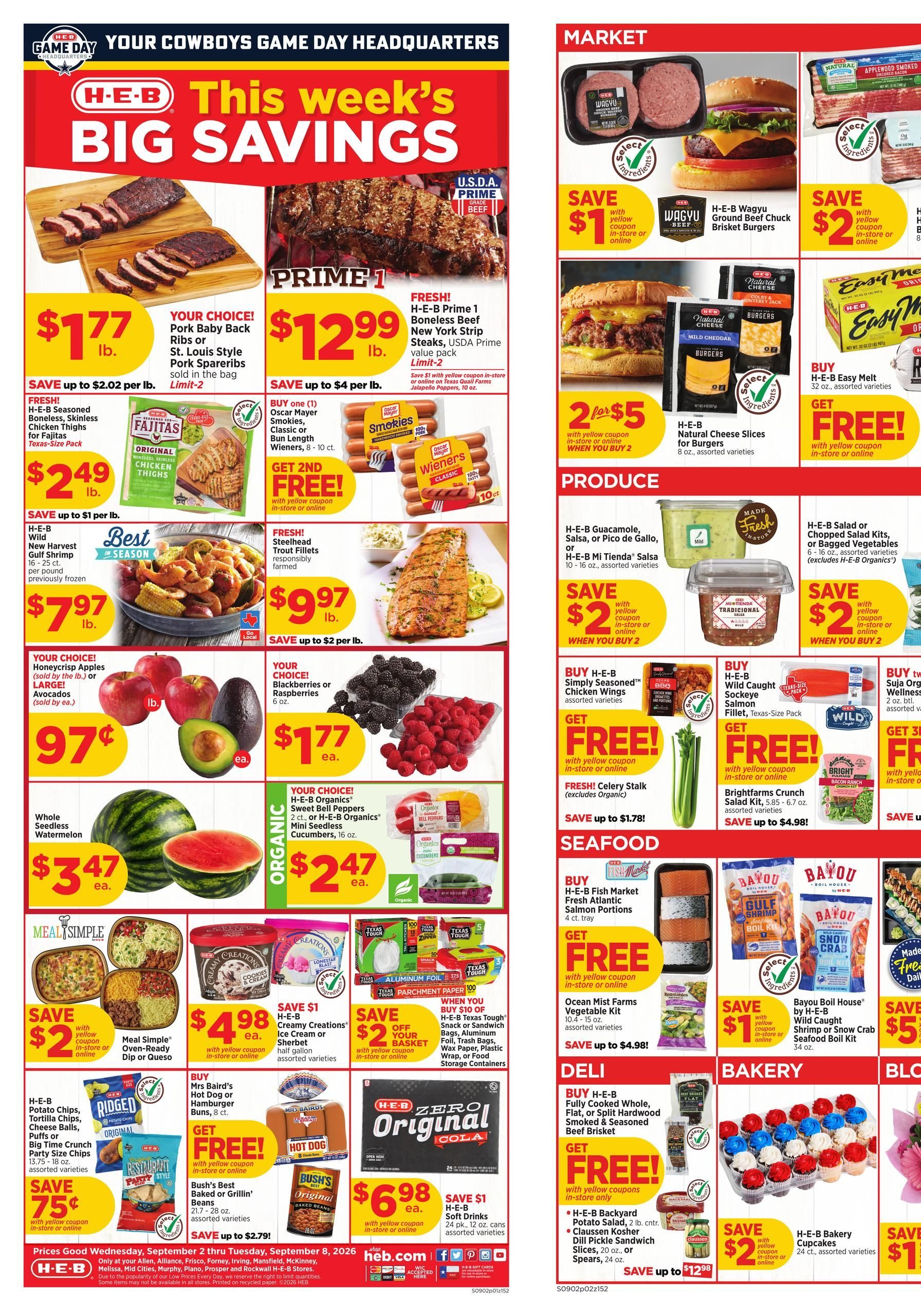 H-E-B Weekly Ad September 2 - 8, 2026 page 1