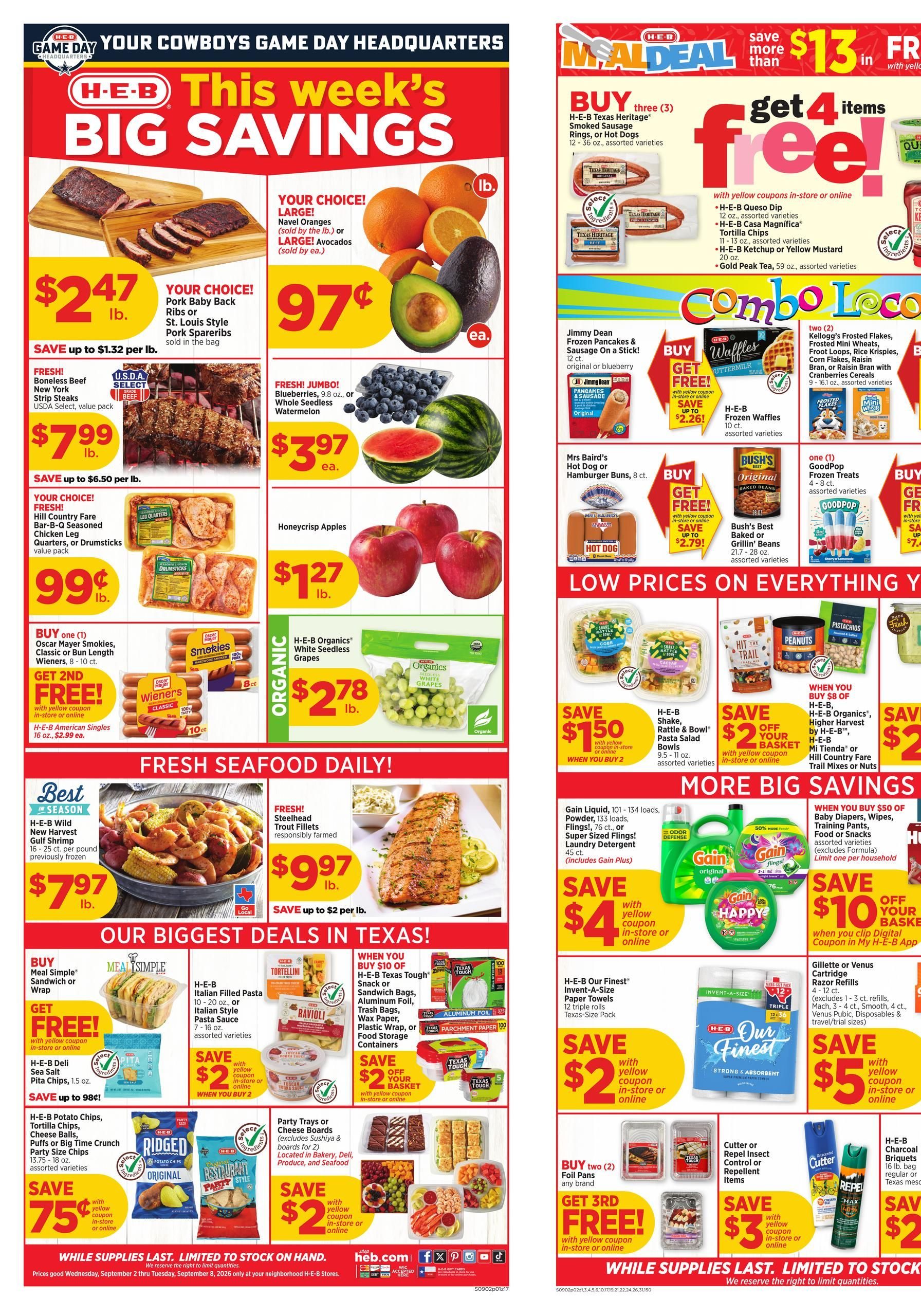 H-E-B Weekly Ad September 2 - 8, 2026 page 1