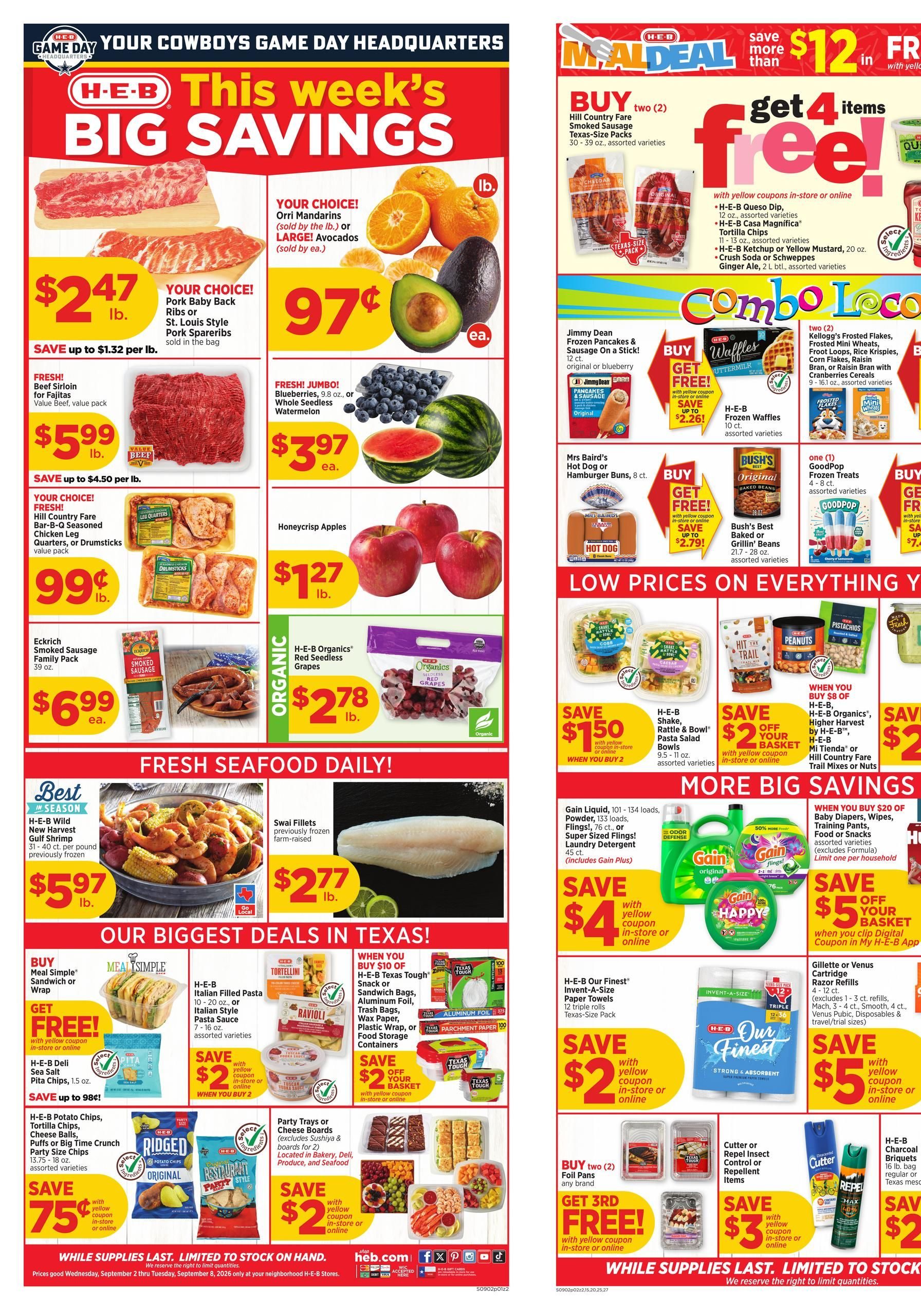 H-E-B Weekly Ad September 2 - 8, 2026 page 1