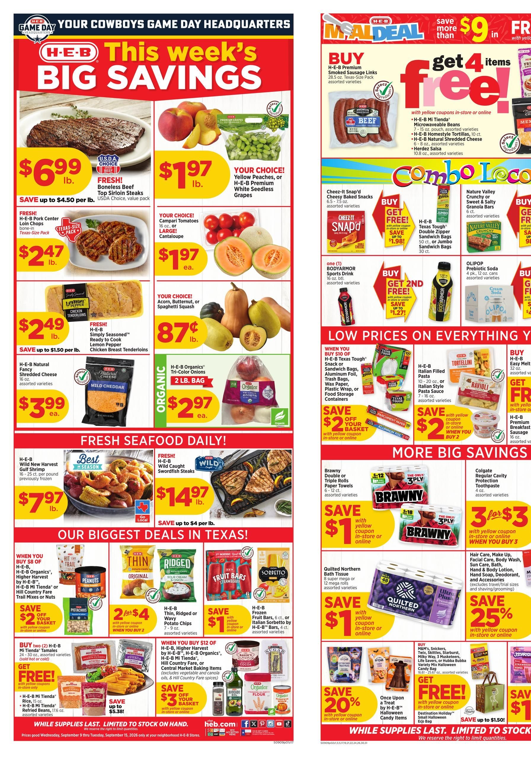 H-E-B Weekly Ad September 9 - 15, 2026 page 1