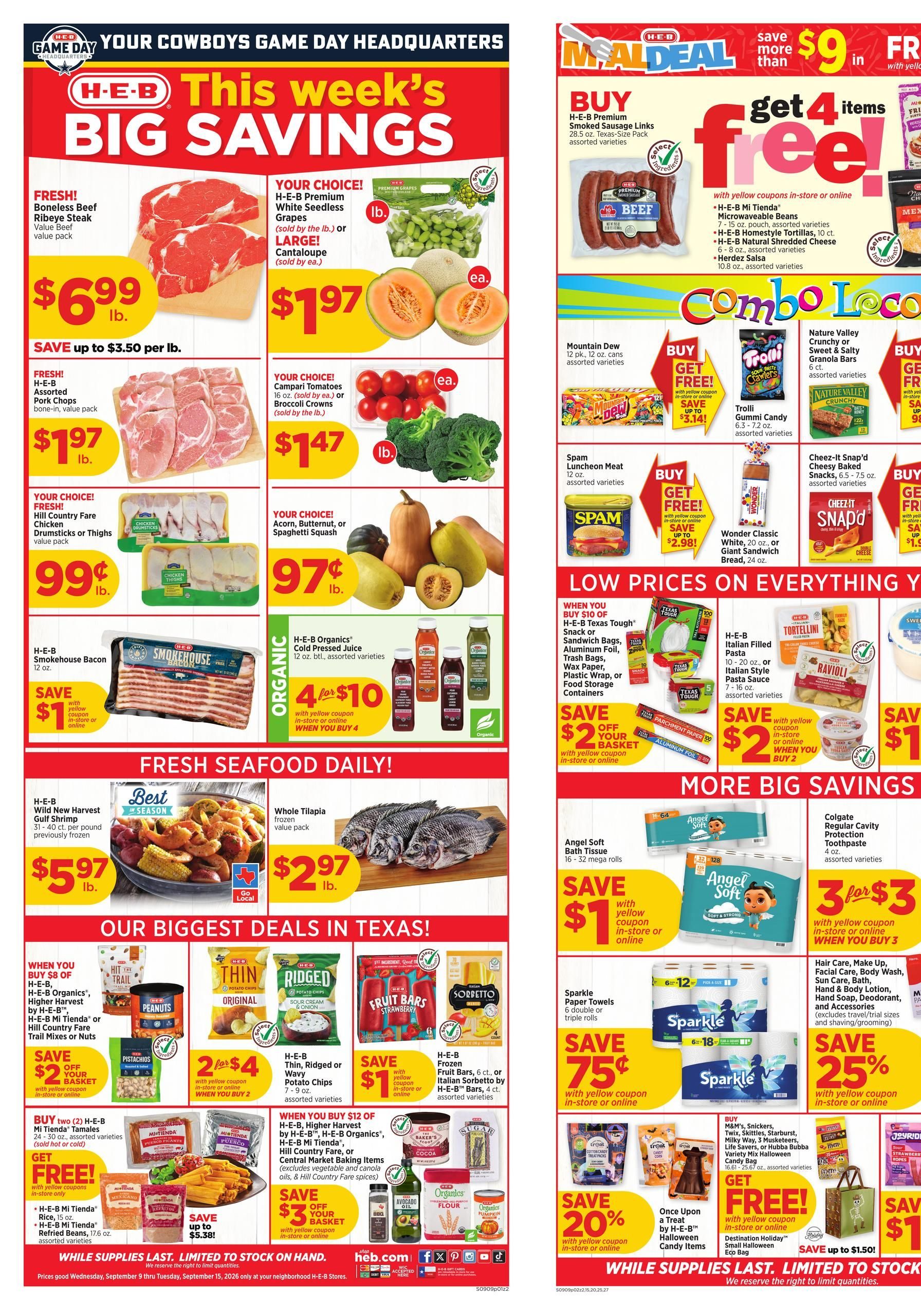 H-E-B Weekly Ad September 9 - 15, 2026 page 1
