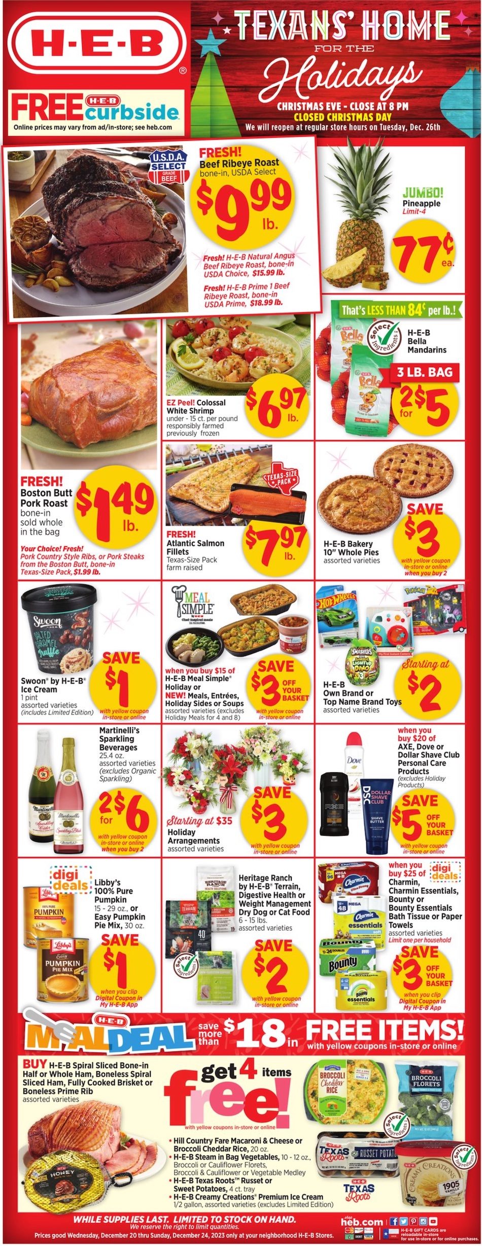 HEB Christmas Ad Dec 20 24, 2023 WeeklyAds2