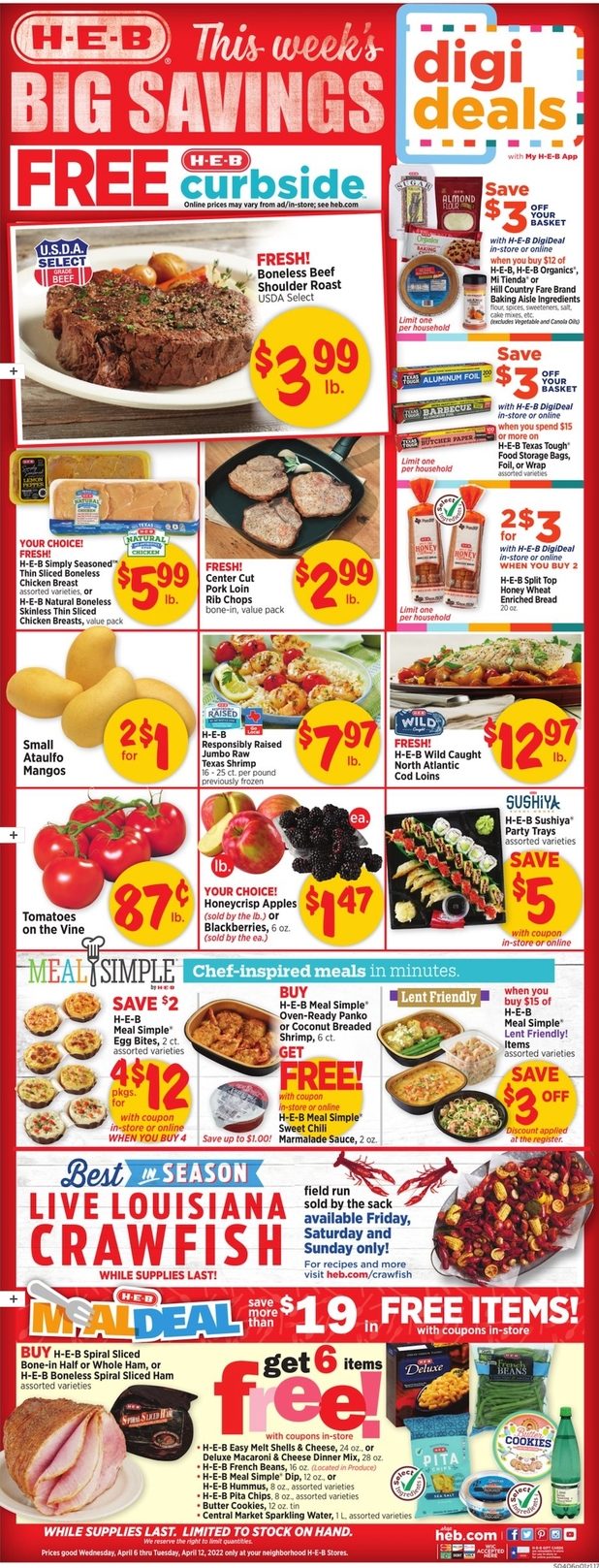 HEB Weekly Ad Apr 6 - 12, 2022 - WeeklyAds2