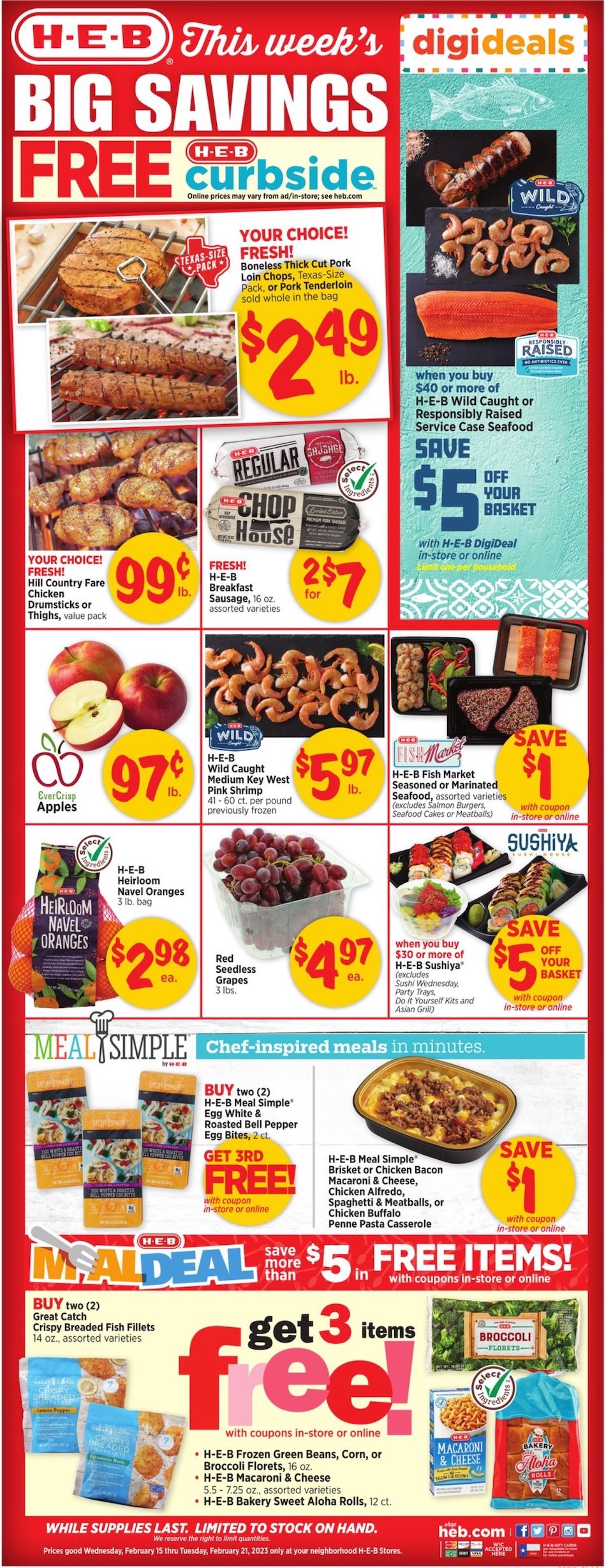 HEB Weekly Ad Sale Feb 15 - 21, 2023 - WeeklyAds2