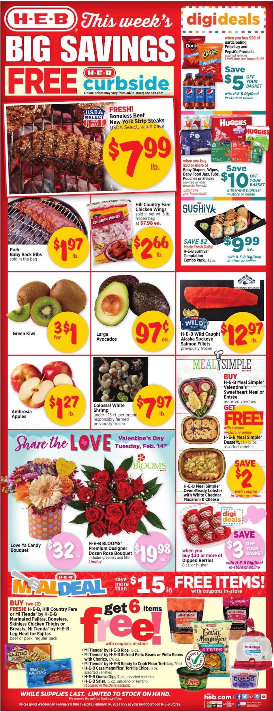 HEB Weekly Ad Sale Feb 8 - 14, 2023 - WeeklyAds2