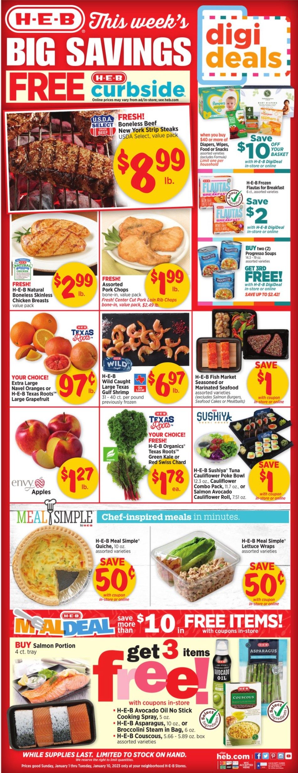 HEB Weekly Ad Deals Jan 4 - 10, 2023 - WeeklyAds2