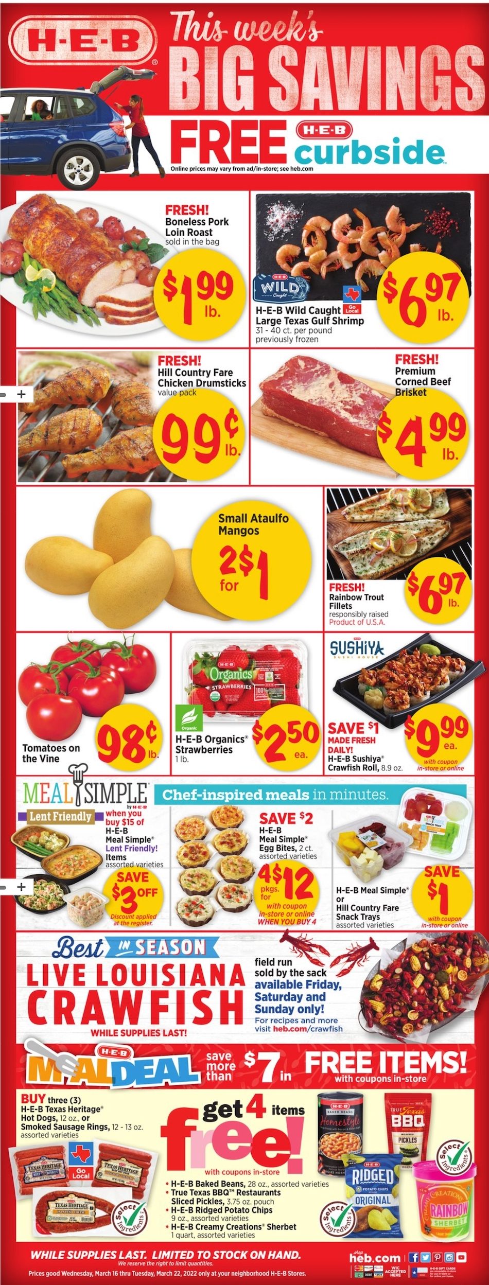 HEB Weekly Ad Mar 16 22, 2022 WeeklyAds2