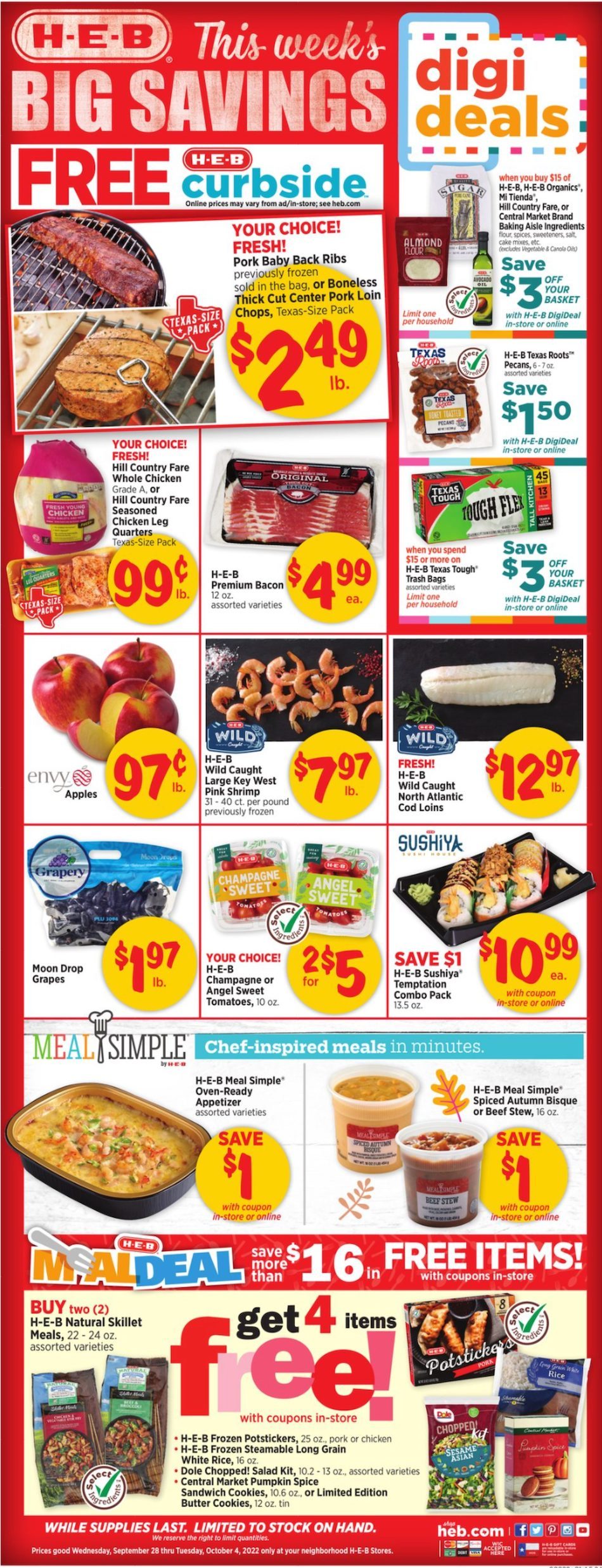 HEB Weekly Ad Sep 28 - Oct 4, 2022 - WeeklyAds2