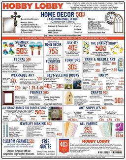 Hobby Lobby Ad Jun 15 - 20, 2020