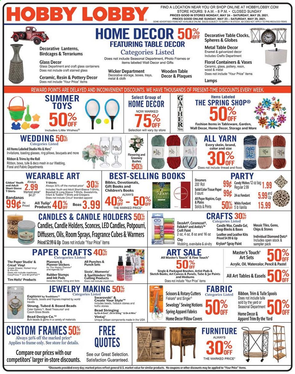 Hobby lobby ad may 23 29 2021 weeklyads2