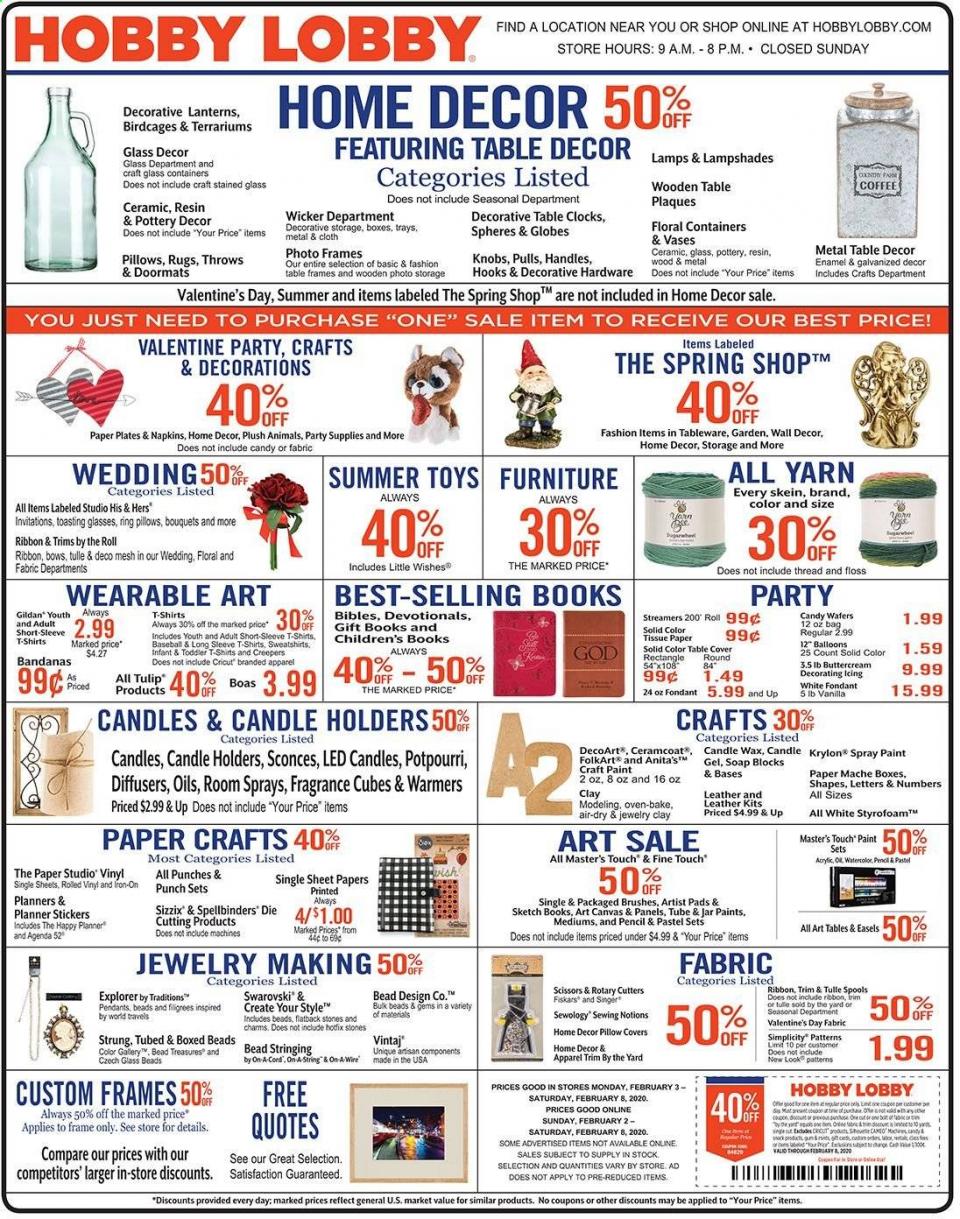 Hobby Lobby Weekly Ad Feb 2 8 2020 WeeklyAds2   1 