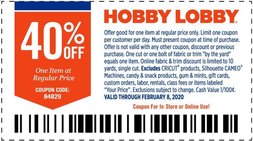 Hobby Lobby Weekly Ad Feb 2 - 8, 2020 - WeeklyAds2