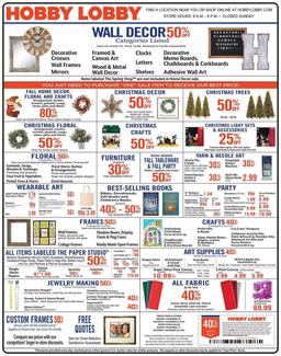 Hobby Lobby Weekly Ad Nov 17 - 23, 2019