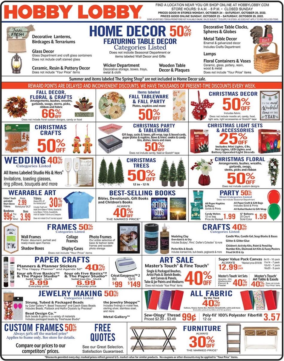 Hobby Lobby Weekly Ad Oct 23 29, 2022 WeeklyAds2