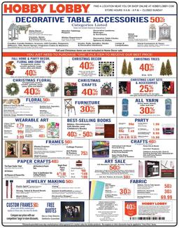 Hobby Lobby Weekly Ad Sep 15–21, 2019