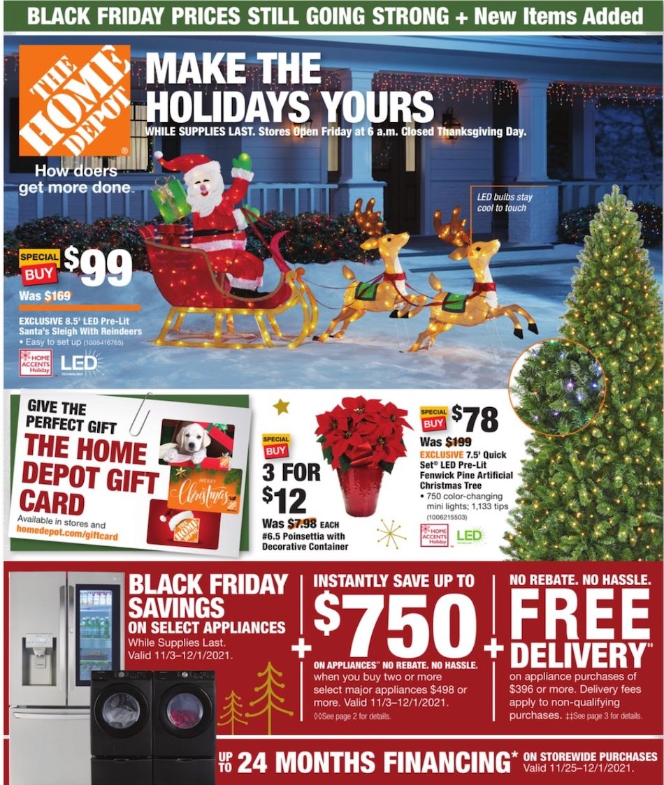 Home Depot Ad Black Friday Nov 25 Dec 1, 2021 WeeklyAds2