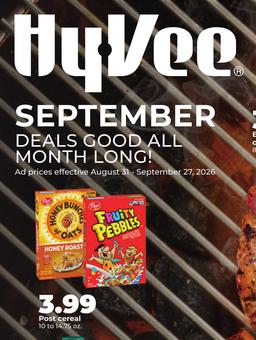 Hy-vee Weekly Ad Hy-vee Ad DEALS GOOD ALL MONTH LONG August 31 - September 27, 2026