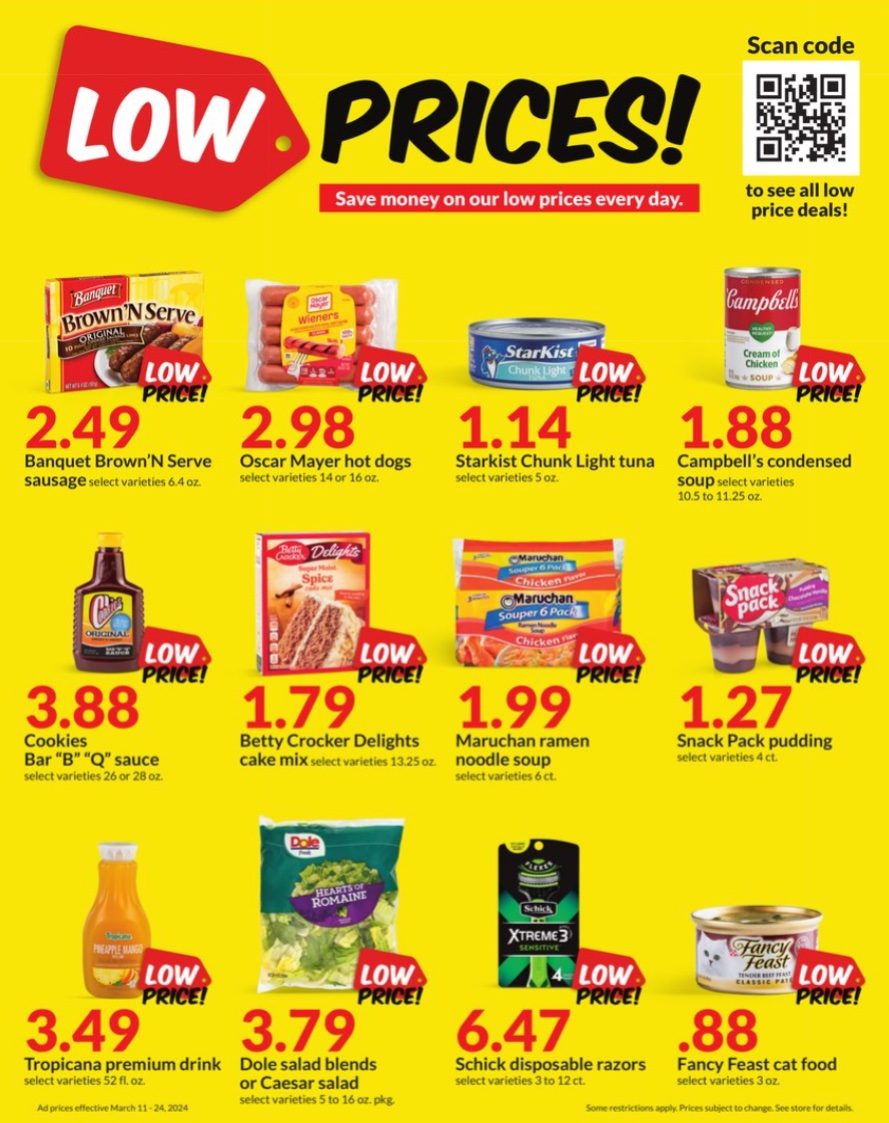 HyVee Ad Low Prices Mar 11 24, 2024 WeeklyAds2