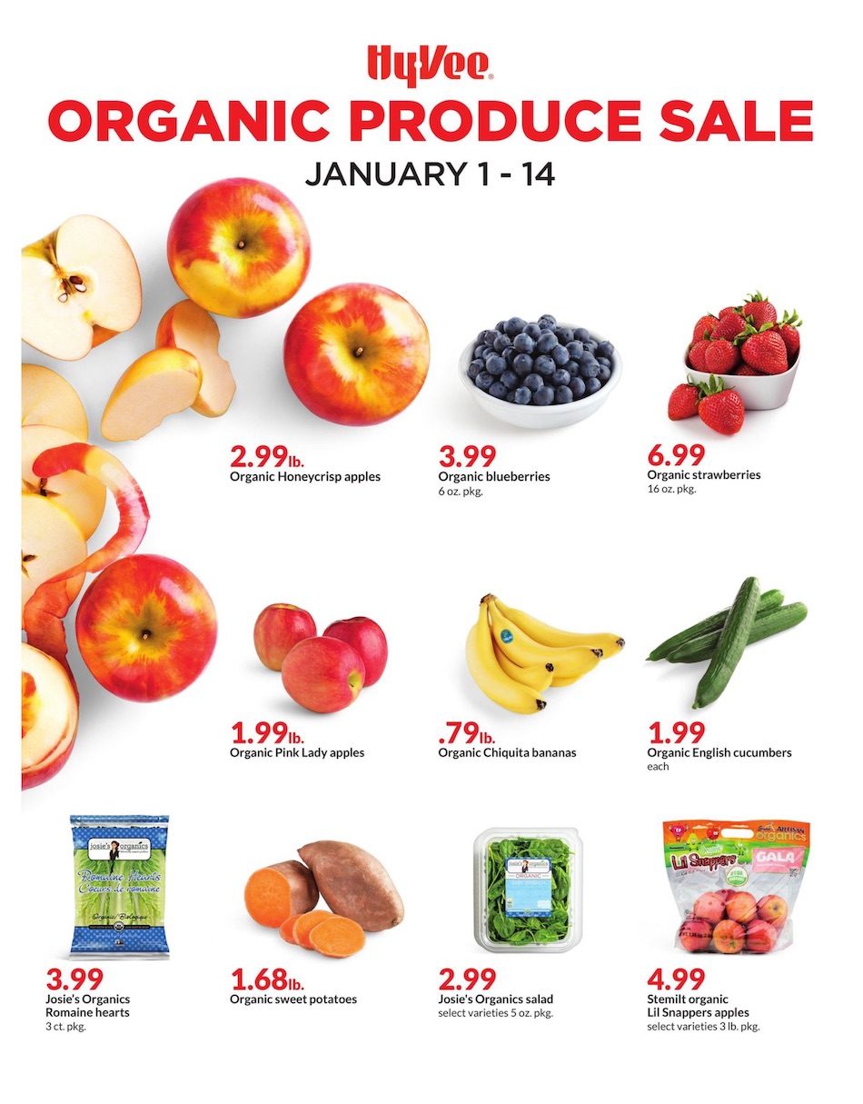 Hyvee Ad Organic Produce Jan 1 14, 2024 WeeklyAds2